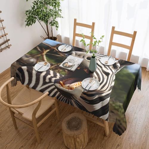 Nappe rectangulaire imperméable et infroissable motif zèbre - 2