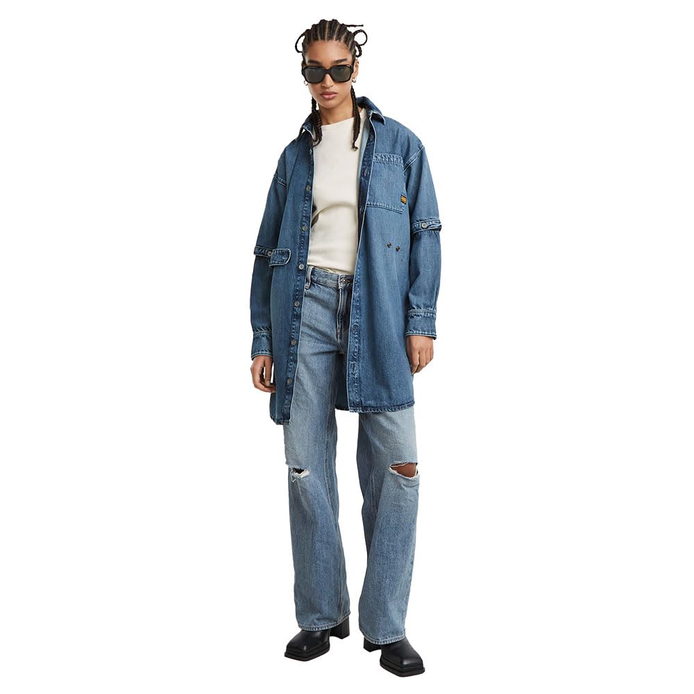 G-Star Damen Judee Low Waist Loose Jeans Blau (Antique Faded Ripped Fjord D22889-D776-G920) 29W / – Bild 4