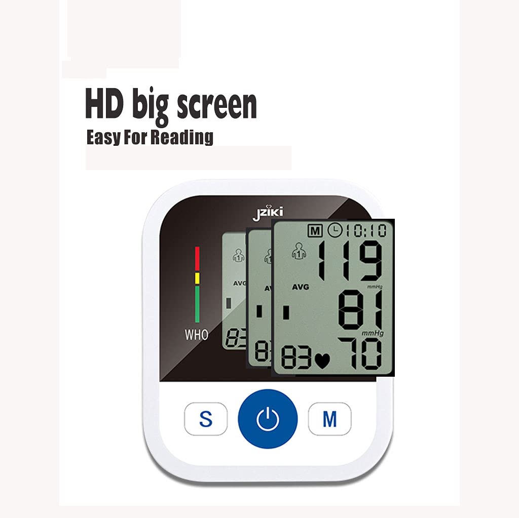 Monitor de presión Arterial Pantalla LCD Grande, precisa automática 99 * 2 Memoria de Lectura para Uso doméstico, Monitor de presión Arterial Máquina de Manguito BP BP BP,Voice
