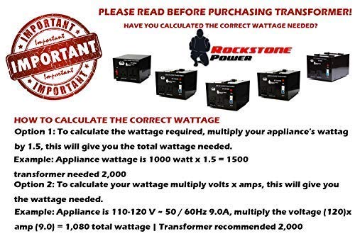 Rockstone Power 2000 WATT Voltage Converter Transformer - Heavy Duty Step Up/Down Ac 110V/120V/220V/240V Power Converter thumb #3