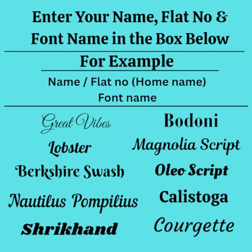 Image of Royal Personalized Door Name Plate for Home Entrance 12x8 inch - Ideal for Home, Office, and Outdoor Entrances || Door name plates - Perfect as a Gift (Rectangle E)