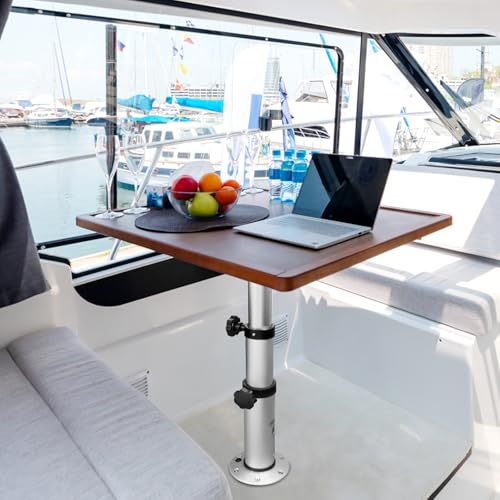 HWHongRV Verstellbares Tischbein für Wohnmobil, 43,2 - 71,1 cm, ein breites Spektrum an Höhenverstellung, Tischsockel kann leicht zerlegt werden, aus Aluminium für Wohnmobil, Marine, Boot