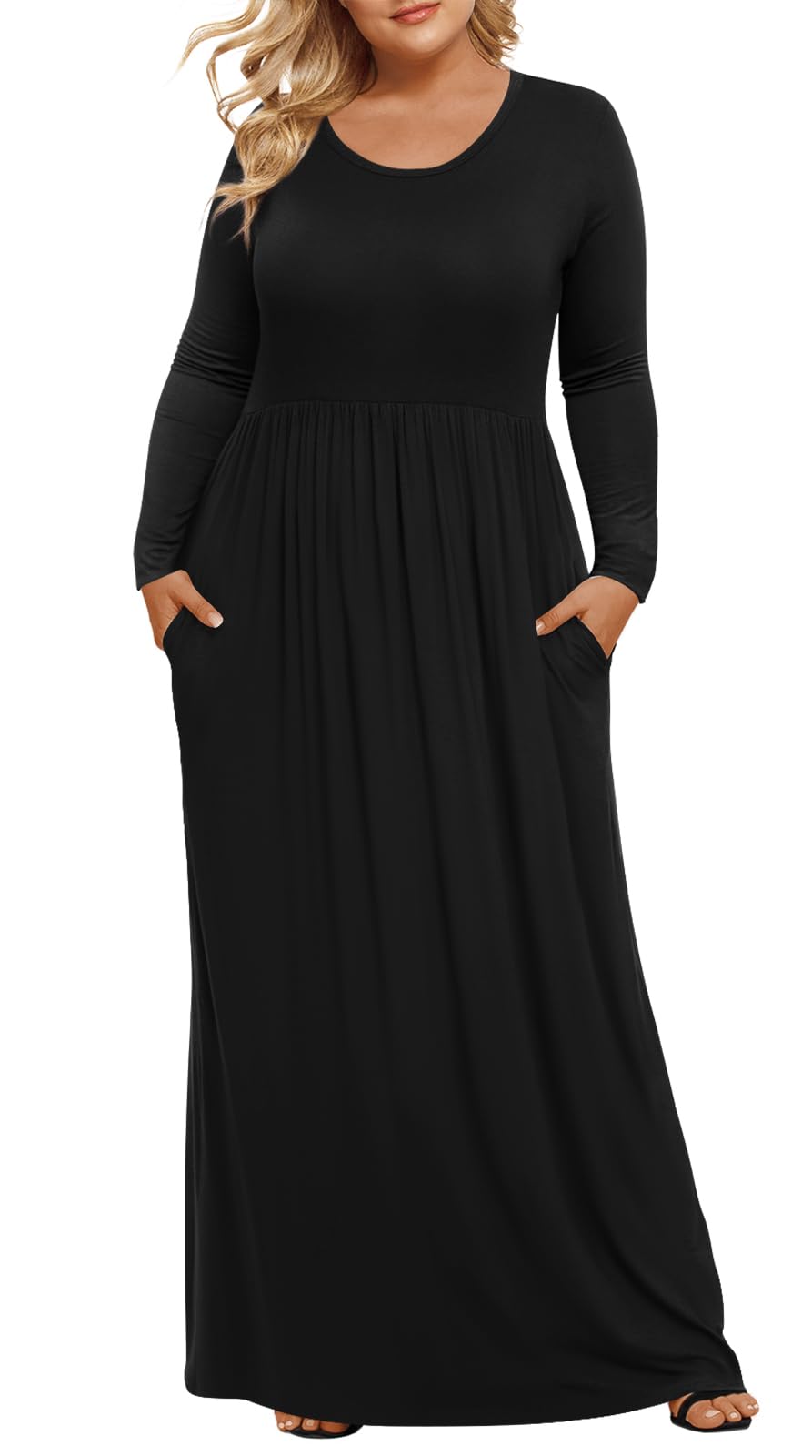 LONGYUAN Womens Plus Size Maxi Dresses for Curvy Women Casual Long Dress XL-6XL
