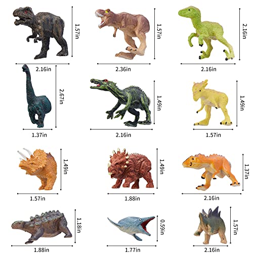 12 Imánes de Dinosaurios Decorativos en Resina miniatura 2