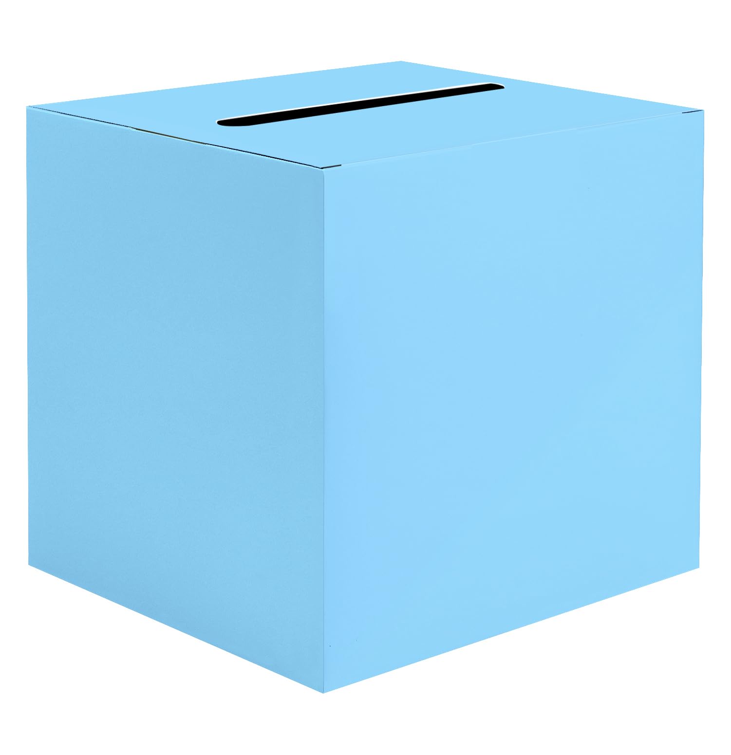 SietDESEO Light Blue Card Box with Slot Money Gift Card Box Holder for Party Wedding Reception Birthday Graduation Bridal Shower Baby Shower Diaper Raffle Box
