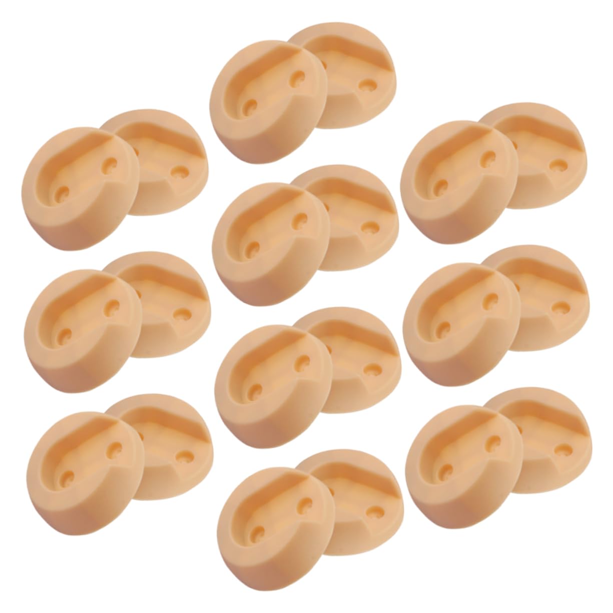 Hemobllo 20Pcs Closet Rod Socket Flange Holder for Rod Material Easy Installation Suitable for Wardrobe Bathroom and More