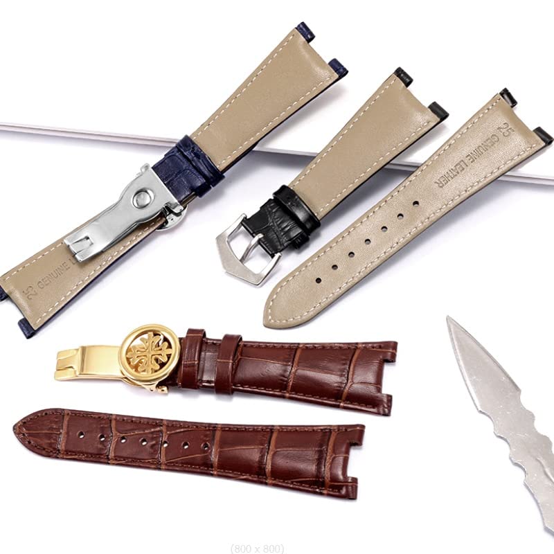 Sangle de montre en cuir pour Patek Philippe 5711 imperméable - 6