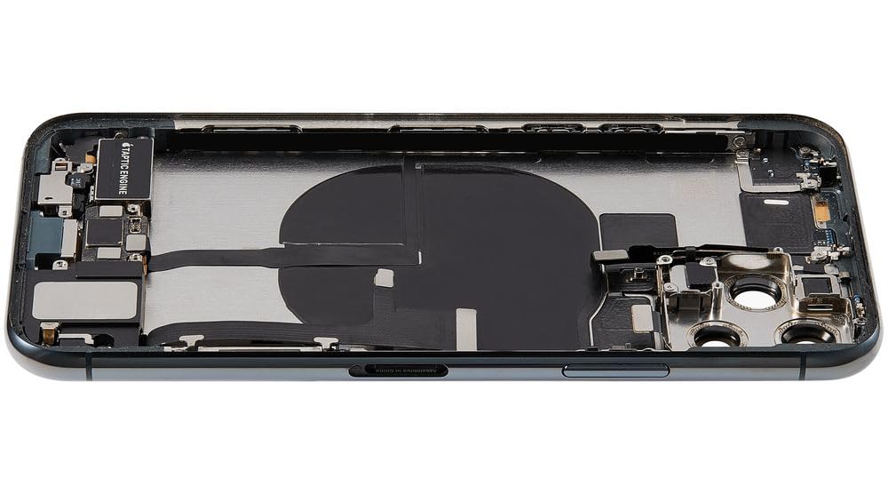 Mobile TM Compatible avec Back Housing W/Charging Port Flex & Small Parts for iPhone 11 Pro (Used OEM Pull: Grade C) (Matte Midnight Green)