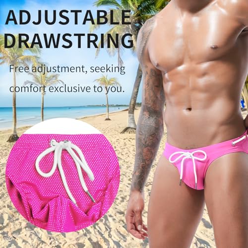 KAREN SPACE Mens Swim Briefs Adjustable Drawstring Multicolor Options Bikini Briefs Swimwear2