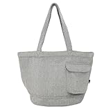 1286 丸底 無地 大容量 A4 ヨコ型 トートバッグ SN ミディアム リサイクルコットン