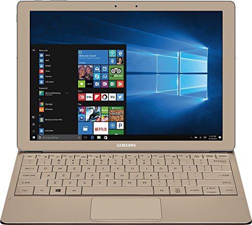 Samsung Galaxy Tabpro S Convertible 2-In-1 Laptop/Tablet, 12" Fhd+ Touchscreen - Intel Core M3-6Y30-8Gb Ddr3 Memory - 256Gb Ssd - Windows 10 - Bluetooth – Webcam - Gold (Keyboard Included) #TOP3