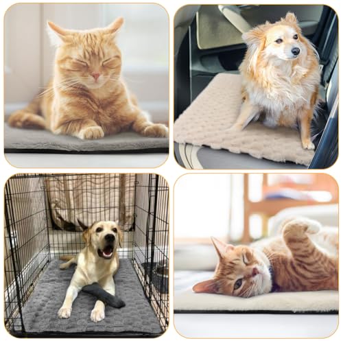 XIAPIA Selbstheizende Decke Katze & Hunde, Flauschig Selbstwärmende Katzendecke ohne Kabel, Wärmedecke Heizdecke ohne Strom, Washbar Thermodecke Katzenkissen (Weiß, 90 * 60)