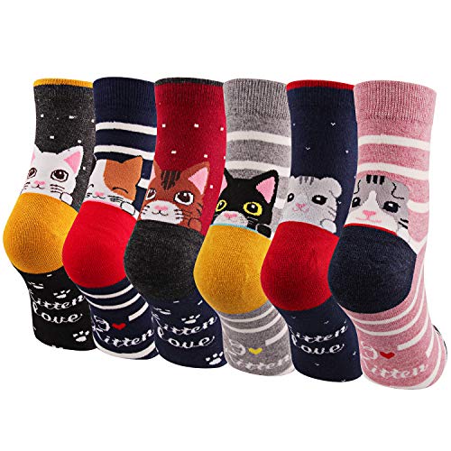 Image of Cute Animal Design Women's Socks Casual Cotton Crew Novelty Socks