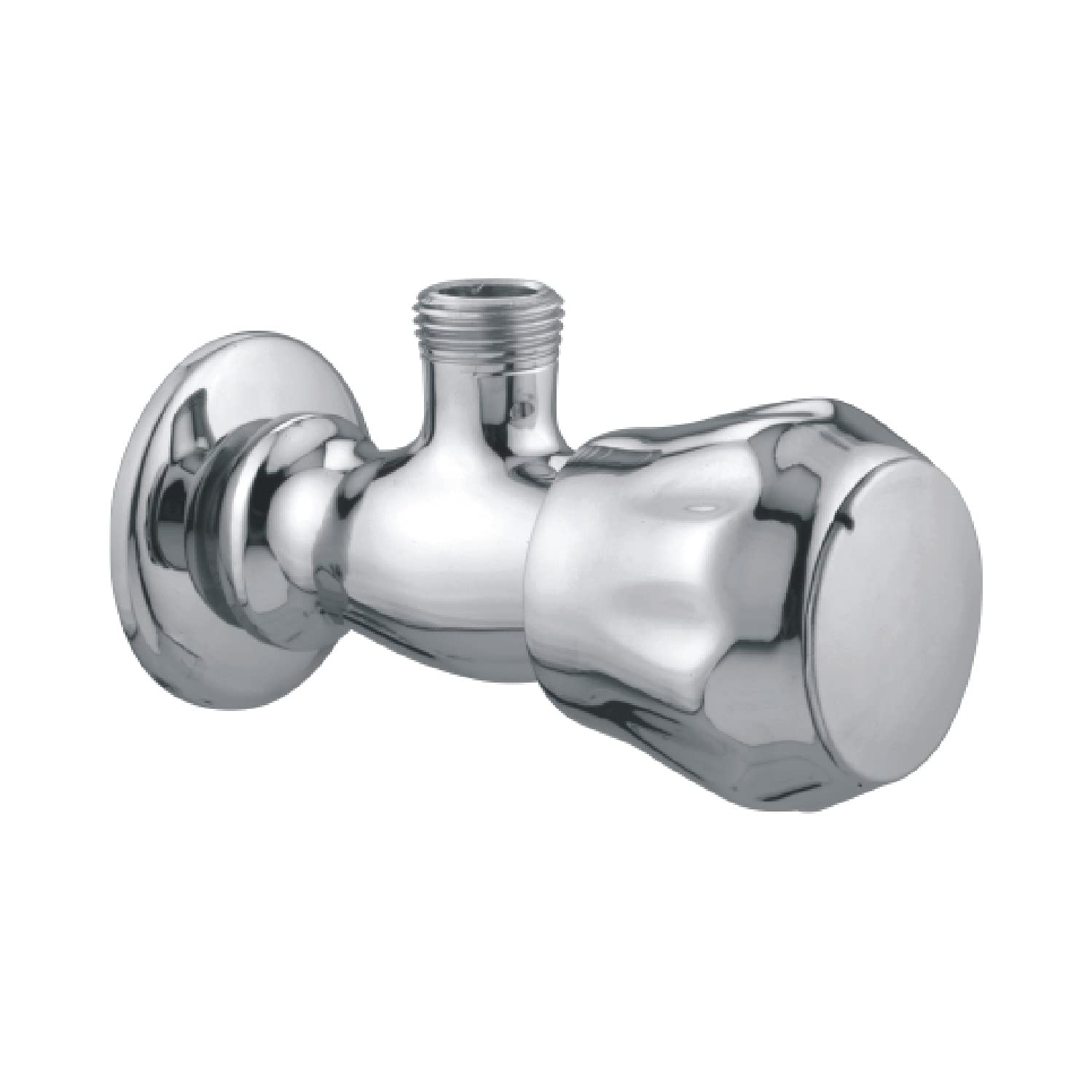Premium Chrome Plated Brass Angle Valve, Modern Round Design, Wall Mount Bathroom Fixture (Continental)-image-48