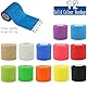 TFSZE 12 Rollen Selbsthaftende Bandage,Hund Vet Wrap,Pet Selbstklebender Verband Selbstklebende Bandage,12 Solide Farben Selbsthaftende Bandage,Fixierbinde für Pferd Pet Cohesive Bandages