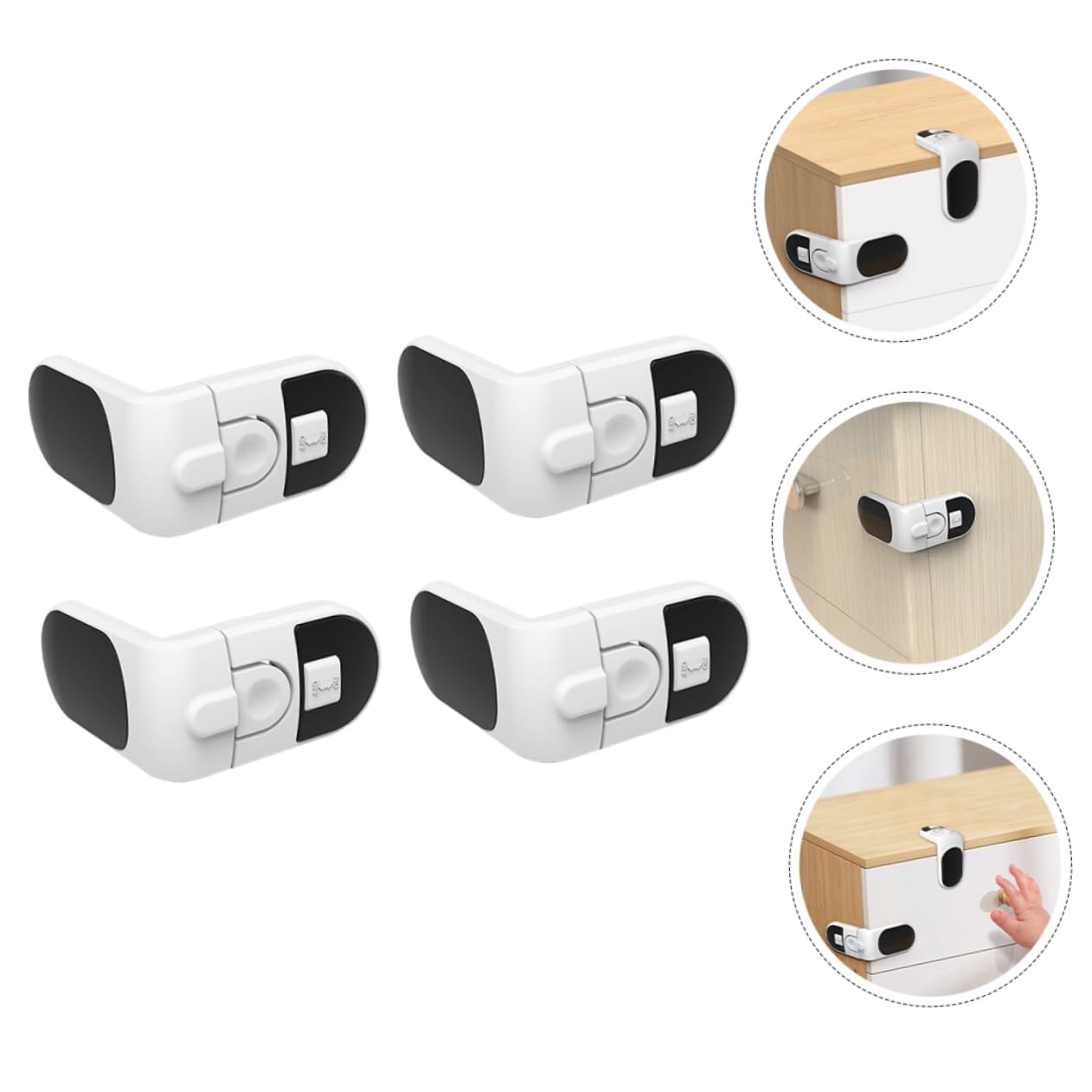 UPKOCH 20pezzi Chiusure Per Serrature Per Armadietti e Frigorifero Facili Installare Design Anti-pizzicamento Resistente