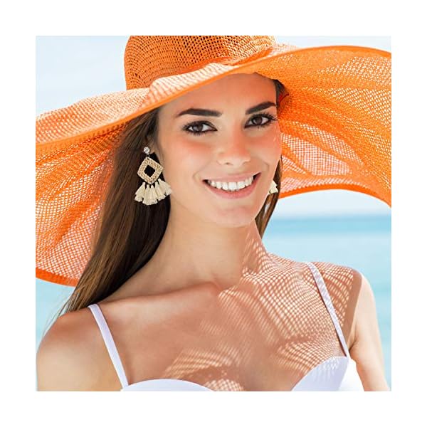 4-Pairs-Rattan-Earrings-Lightweight-Geometric-Statement-Tassel-Woven-Bohemian-Earrings-Handmade-Straw-Wicker-Braid-Hoop-Drop-Dangle-Earrings-For-Women-Girls-Style-A 4 Pairs Rattan Earrings Lightweight Geometric Tassel Woven Bohemian Earrings Handmade Straw Wicker Braid Hoop Drop Dangle Earrings For Women Girls (Style A)