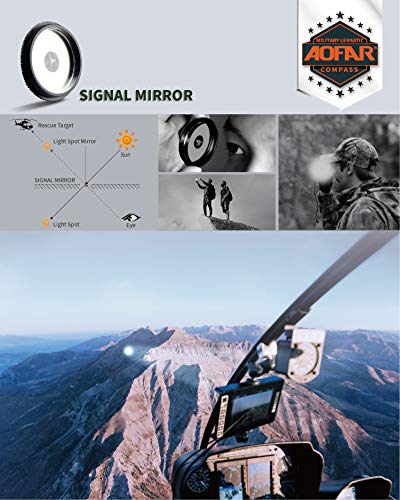 Brújula militar Lensatic AOFAR AF-4090 en aleación de aluminio miniatura 5