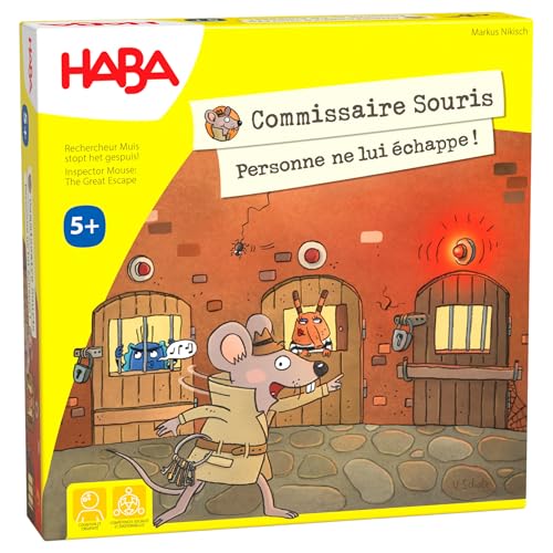 Jeu de mémoire Commissaire Souris HABA 1306112003 plateau rotatif 1-4 joueurs