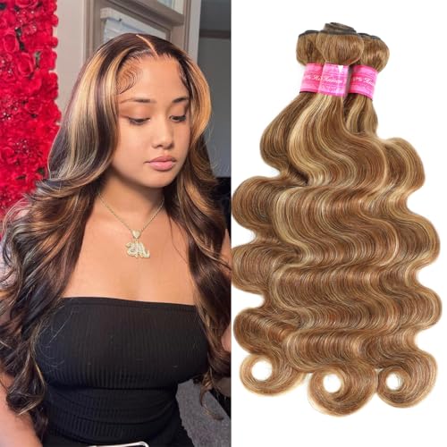 Highlight Bundles Human Hair Brown Body Wave 20 20 20