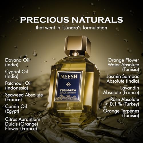 Image of NEESH Tsunara Extrait de Parfum 100ml, Luxury Unisex Fragrance, Marine & Woody Notes, High-Concentration Perfume, Premium Scent for Men & Women