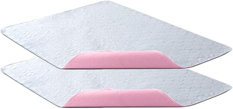 Bedecor 2 X Traverse Impermeabile Letto Anziani e Neonato con Tela Cerata Impermeabile, Super Assorbente, 4 Strati, Facile da Lavare, Certificato Oeko-Tex, 70x90 cm, Rose