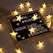 Produktbild EFFE Lichterkette mit 20 Sternen, 3 m, batteriebetrieben, LED-Lichter, dekorativ, ideal für Weihnachtsbaum, Halloween, Hochzeit, Party, Garten, Warm White