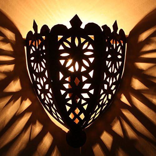 Orientalische Tischlampe Janka - Marokkanische Lederlampe In Braun - 39cm Höhe - Echtleder