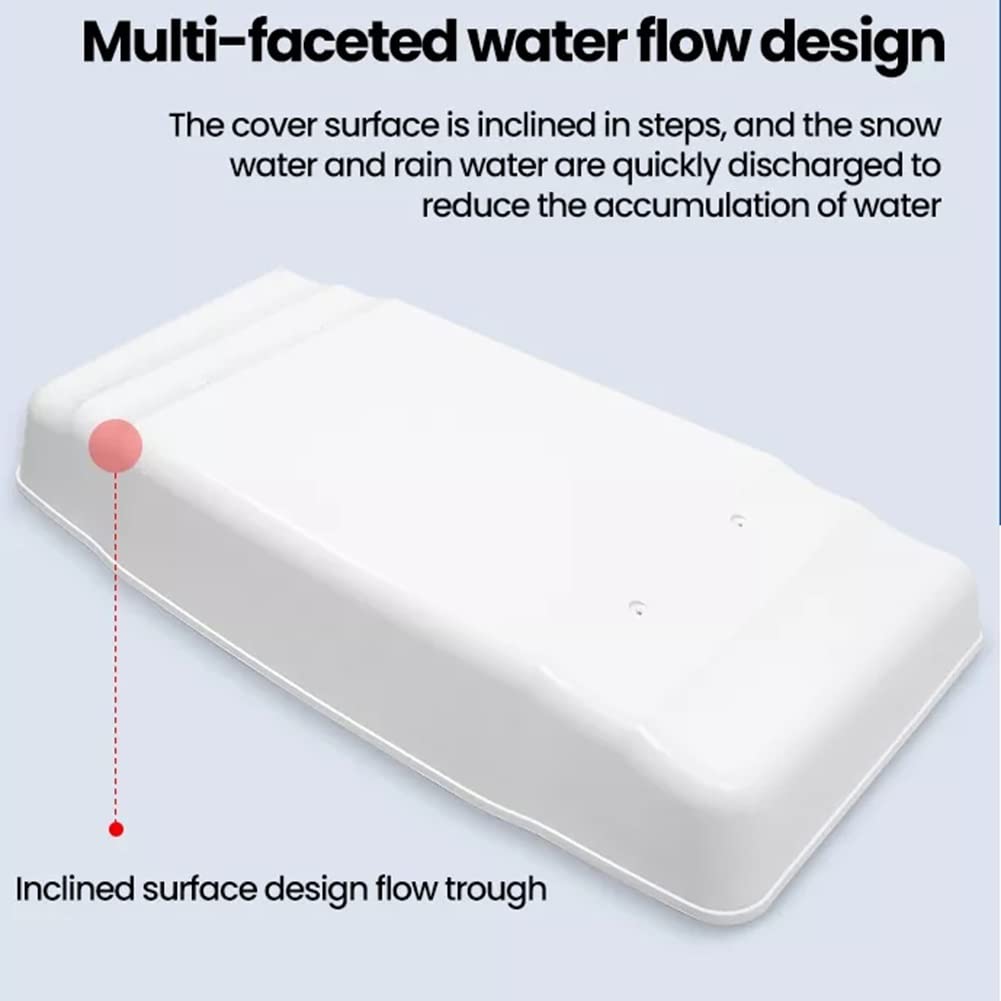 Housse de climatiseur de fenêtre pour unités AC extérieures, couvertures Defender résistantes à l'eau pour l'extérieur avec 2 câbles métalliques (Color : White, Size : 110x43x18cm)