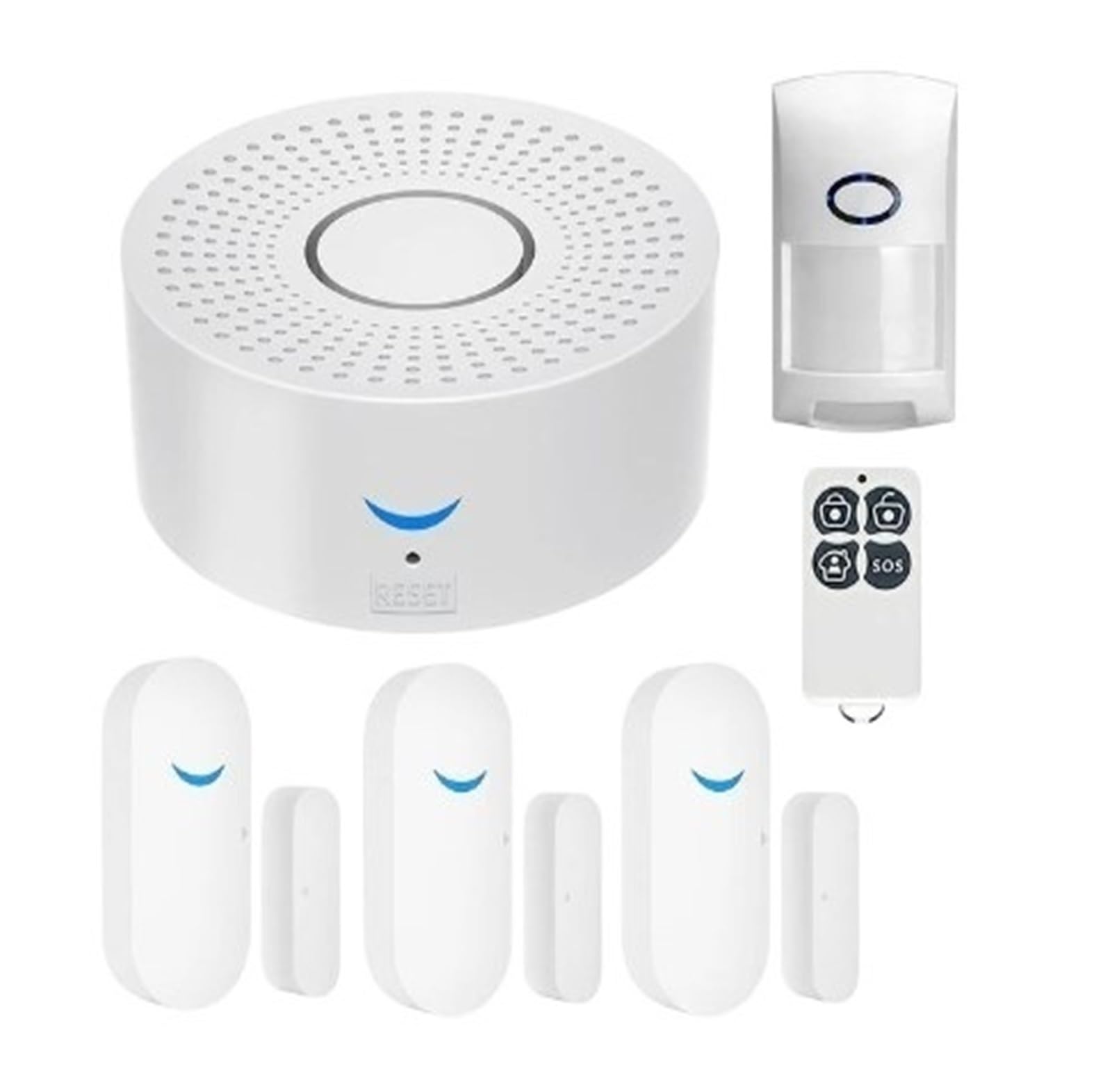 CUDTAPI Smart Home Alarm System 433mhz Burglar Security Protection Siren App Control Wireless Kits(Set 1)