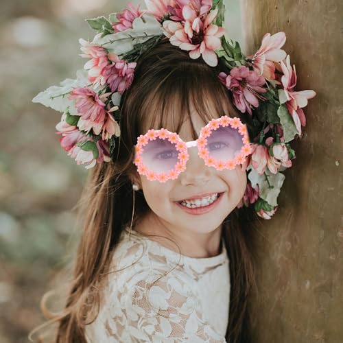 GALPADA Children S Sunglasses - Adorable Flower Sunglasses for Kids Uv Protection Perfect for Outdoor Fun and Parties2