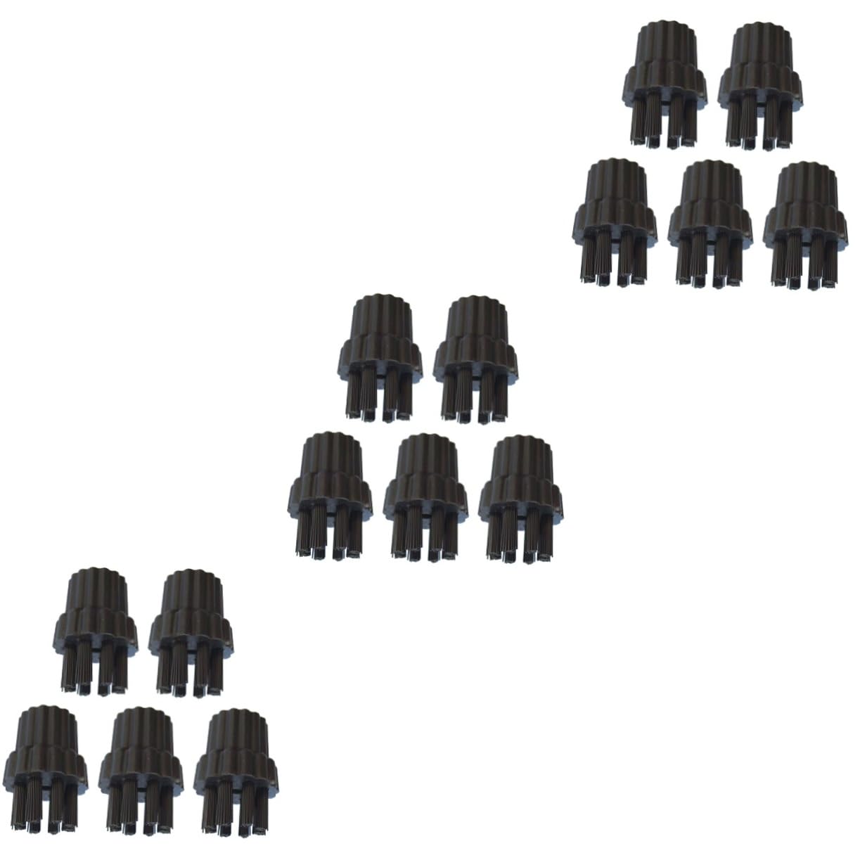 15pcs Cleaning Brush Head Steam Cleaner Handheld Foil Pastry Case Portable Floor Vacuum Cleaner Mini Tart Can Cleaning Household Steam Cleaner Car Black