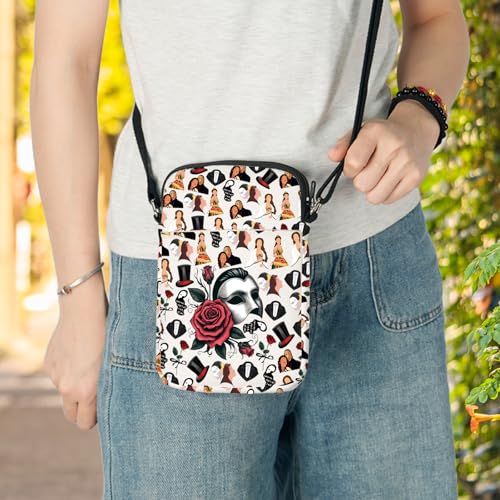 LEVLO Erik's Mask Crossbody Bag Musical Fans Gift Christine Musical Shoulder Bag Mask Theater Merch4