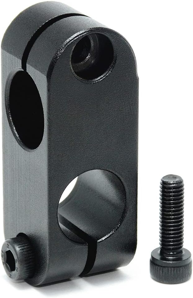 AUZHU- STH - Metric - Aluminium Alloy Bracket Guide Shaft Supports Two-Way Connector Clamps Double-Hole strut Clamps Tube clamp connectors Clamp mountings Column clamp Fixture Size: D25 mm - K25 mm