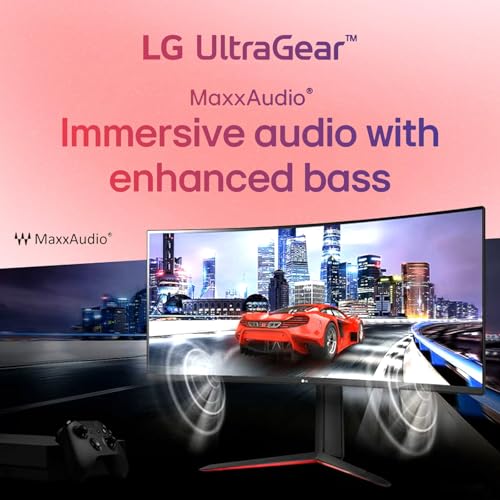 Image of LG 34 inch Ultragear Curved Gaming Monitor, WQHD (3440 x 1440),160Hz, AMD FreeSync Premium, HDR10, 99% sRGB, Tilt /Height Adjustable Stand, Built-in Speakers