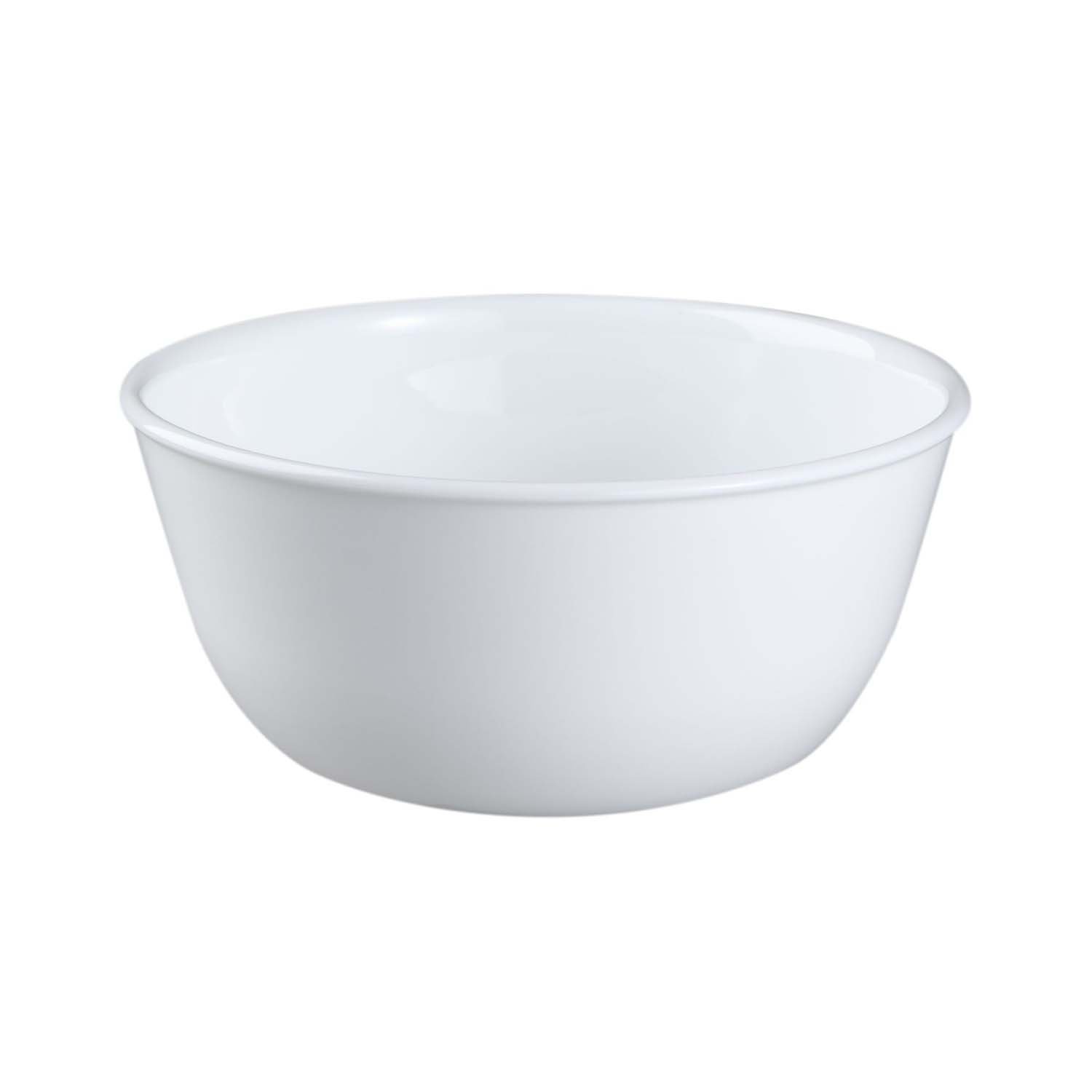 Corelle White 12 Oz Vitrelle Glass Winter Frost Rice Bowls, Pack Of 4