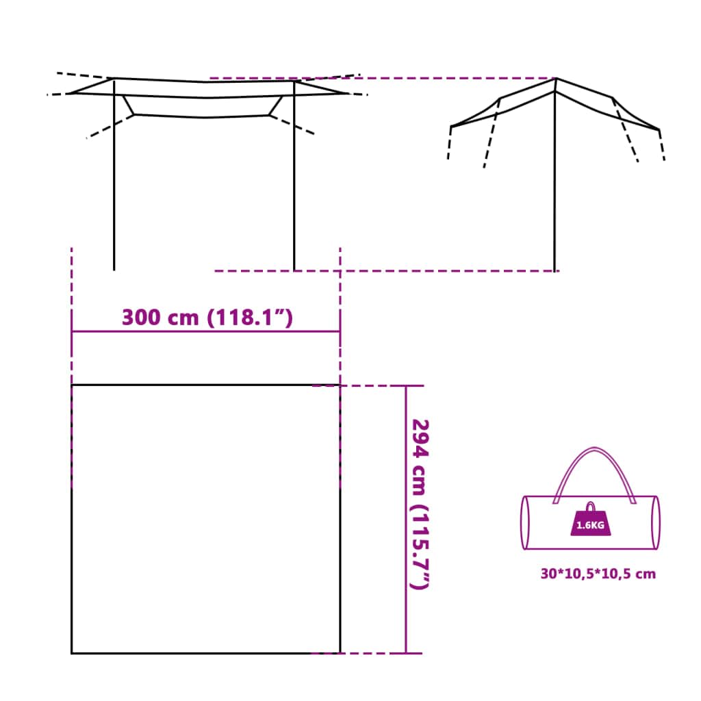 Tarp Outdoor Tent Wasserdicht Tarp Camping Zelt Plane Ultraleicht Camping Zeltplane Zeltunterlage für Ourdoor Camping Zeltplane Tarp für Hängematte 300x294 cm Polyester Blau