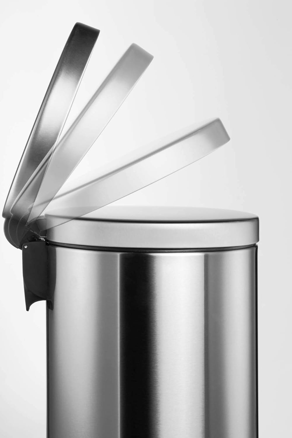 Durable 340123 - Cestino cilindrico a Pedale 12, Acciaio Inossidabile, capacità 12 Litri, Diametro 250 mm, 310x400 mm (PxH), Argento Metallizzato
