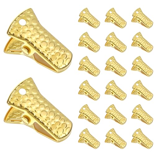 20 PCS Metal Mini Clamps Mini Alligator Clips, Mini Spring Clamp Crocodile Alligator Clips Tiny Clip Strong Suitable, Alligator Clamps for Sweater Cardigan Eyeglass Glasses Holders Lanyards Jewelry, G