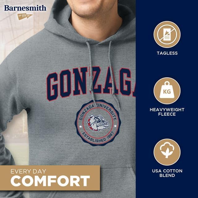 Barnesmith Hooded Sweatshirt, Unisex, Cotton/Poly Blend, Heritage Logo - Image 3