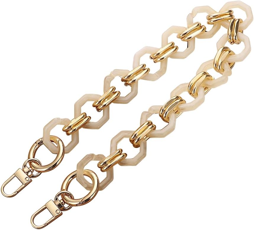 31.5" Acrylic Purse Strap for Clear Bag Strap Replacement for Shoulder Bag Chain for Crossbody Bag Wallet Chain Brown image 3
