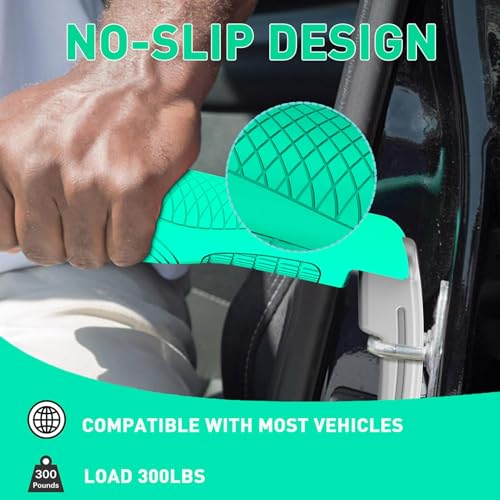 Car door handle for elderly, 3 in 1 Car Handle Assist Support Handle, Portable Auto Grab Bar Cane Support Aid - Standing Mobility Safety Tip to Help Get Out - Assistive Device for Seniors, Handicapped - Image 4