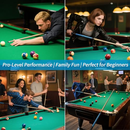 Queue de billard érable dur canadien AKLOT Pro Break design bleu - 7