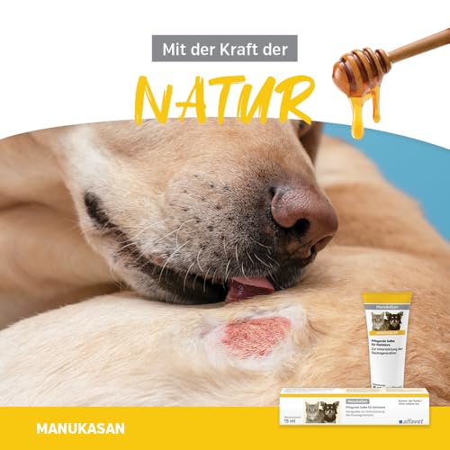 Alfavet ManukaSan für Hund, Katze und Kleintiere, natürliche pflegende Honigsalbe, 15ml