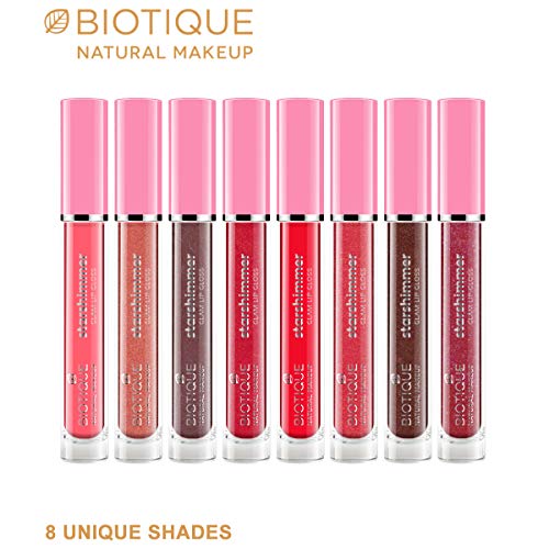Image of Biotique Natural Makeup Starshimmer Glam Lipgloss, Daring Desire, 3ml (Pack of 2)
