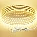 Produktbild LED Streifen, Savvypixel 5m/16.4ft 220V LED Lichtband Wasserdicht LED Leisten mit EU Stecker für zu Hause Küche Festival Beleuchtung Dekoration (Warmweiß)