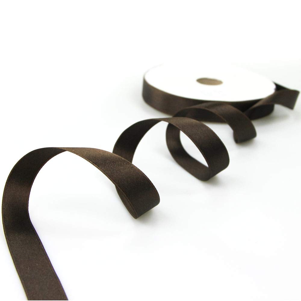 Satin-Geschenkband schokobraun Bandbreite 40 mm, Länge 300 Meter
