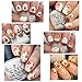 TailaiMei Thanksgiving Nail Decals Stickers 20 Sheets 600 Pcs Self-adhesive Tip and Water Transfer Set - DIY Nail Art Waterslide Include Turkey/Autumn/ Maple/Fall Leaves/Pumpkin