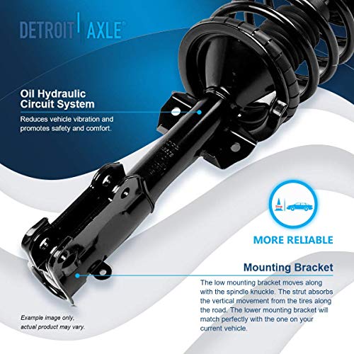 Image of Detroit Axle - 10pc Front Struts Kit for Ford Mustang 05-10, Struts & Coil Spring Tie Rods Sway Bars Boots 2005 2006 2007 2008 2009 2010 Replacement Suspension Ready Struts Shocks Assembly