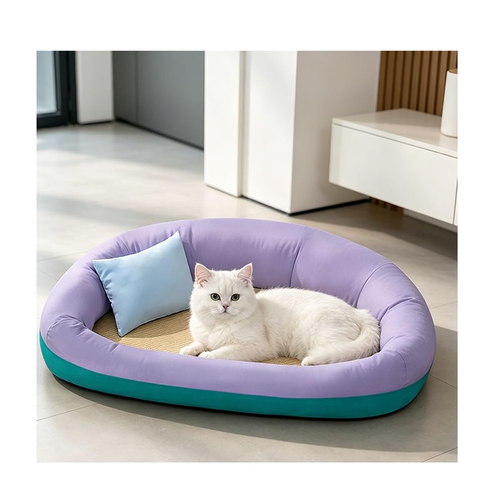 Lit rafraichissant animal avec tissu respirant anti poils violet
